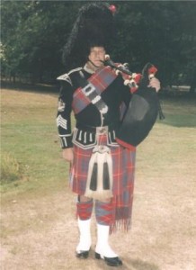 Bagpiper Jim Hall